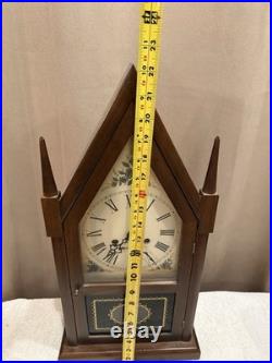 Antique 1800s Seth Thomas Steeple Wood Mantel Clock 8-DayChimeKey-windWORKS
