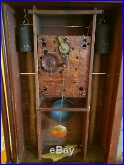 Antique 1820s Mark Leavenworth Pillar and Scroll Mantle Shelf Clock Waterbury CT