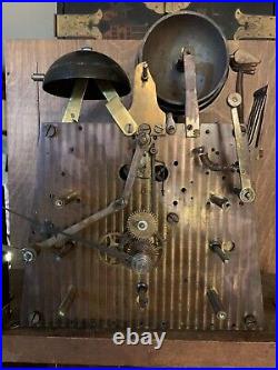 Antique 1850'S Seth Thomas 5 Bells Chime Tall Case Grandfather Clock. Works