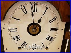 Antique 1850's Restored SETH THOMAS Plymouth Conn Fancy 8 Day Mantel Shelf Clock