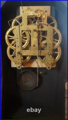 Antique 1860 Nicholas Muller Seth Thomas 19 IRON FRONT Mantle Clock RESTORED
