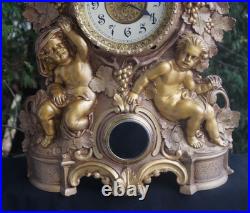Antique 1860 Nicholas Muller Seth Thomas 19 IRON FRONT Mantle Clock RESTORED