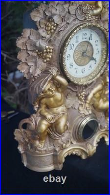 Antique 1860 Nicholas Muller Seth Thomas 19 IRON FRONT Mantle Clock RESTORED