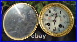 Antique 1860s 1880s Samuel Marti French Clock Movement WORKS SEE VIDEO
