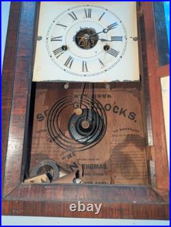 Antique 1860s Seth Thomas Small ROSEWOOD OGEE Mantle Parlor Clock