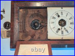 Antique 1860s Seth Thomas Small ROSEWOOD OGEE Mantle Parlor Clock