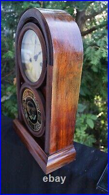 Antique 1870s New Haven VENETIAN Figure 8 Mantle Clock VIDEO RUNS ORIGINAL