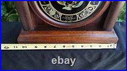 Antique 1870s New Haven VENETIAN Figure 8 Mantle Clock VIDEO RUNS ORIGINAL