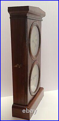 Antique 1876 SETH THOMAS Office No. 3 Victorian Double Dial Calendar Mantel Clock