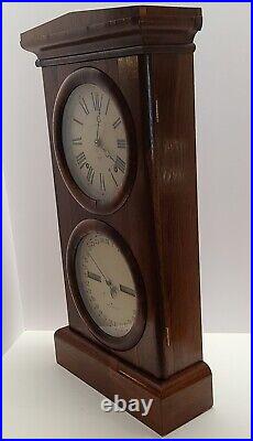 Antique 1876 SETH THOMAS Office No. 3 Victorian Double Dial Calendar Mantel Clock