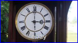 Antique 1880 German Lenzkirch Vienna Regulator Wall Clock Weight Driven WORKS