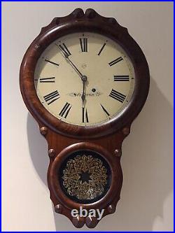 Antique 1880 SETH THOMAS'Office No. 1' Rosewood Victorian Regulator Wall Clock