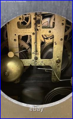 Antique 1880 Seth Thomas Adamantine Mantel Clock with Key & Label