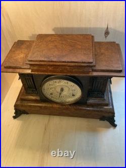 Antique 1880's Seth Thomas Adamantine Mantle Clock Chime Key Chandler, untested