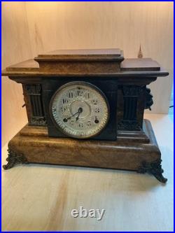 Antique 1880's Seth Thomas Adamantine Mantle Clock Chime Key Chandler, untested
