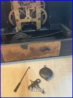 Antique 1880's Seth Thomas Adamantine Mantle Clock Chime Key Chandler, untested