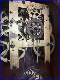Antique 1880s 1890s Waterbury Gingerbread Parlor Mantle Clock & ALARM VIDEO Antique 1880s 1890s Waterbury Gingerbread Parlor Mantle Clock & ALARM VIDEO