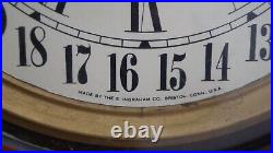 Antique 1880s Ingraham Figure 8 Calendar Wall Clock RUNS VIDEO