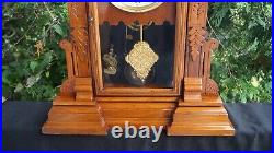 Antique 1880s Ingraham PARLOR Mantle Clock VIDEO RUNS ALARM STUNNING