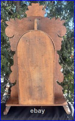 Antique 1880s New Haven Gingerbread Mantle Clock VERY Decorative Door VIDEO Antique 1880s New Haven Gingerbread Mantle Clock VERY Decorative Door VIDEO