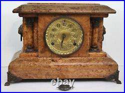 Antique 1880s Seth Thomas Adamantine Faux Marble Mantle Clock Parts Repair