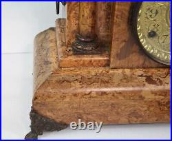 Antique 1880s Seth Thomas Adamantine Faux Marble Mantle Clock Parts Repair