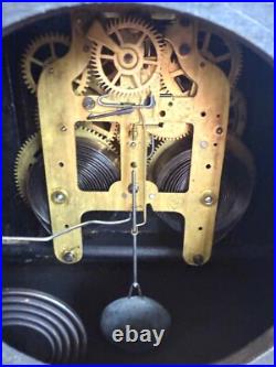 Antique 1880s Seth Thomas Adamantine Pillar Mantle Clock Lion Head Working Antique 1880s Seth Thomas Adamantine Pillar Mantle Clock Lion Head Working