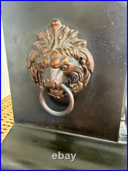 Antique 1880s Seth Thomas Adamantine Pillar Mantle Clock Lion Head Working Antique 1880s Seth Thomas Adamantine Pillar Mantle Clock Lion Head Working