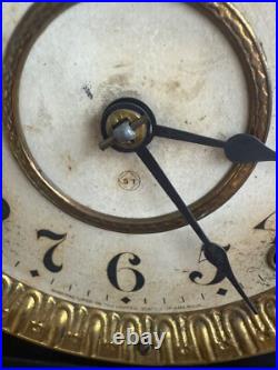 Antique 1880s Seth Thomas Adamantine Pillar Mantle Clock Lion Head Working Antique 1880s Seth Thomas Adamantine Pillar Mantle Clock Lion Head Working