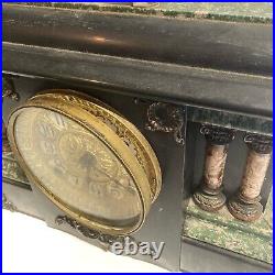 Antique 1880s Seth Thomas American Mantle Clock Lion Foot Chime Greek Revival