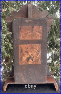 Antique 1880s Welch Gingerbread Parlor Mantle Clock RUNS VIDEO FLOWERED DOOR Antique 1880s Welch Gingerbread Parlor Mantle Clock RUNS VIDEO FLOWERED DOOR