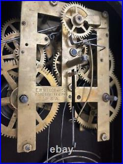 Antique 1880s Welch Gingerbread Parlor Mantle Clock RUNS VIDEO FLOWERED DOOR Antique 1880s Welch Gingerbread Parlor Mantle Clock RUNS VIDEO FLOWERED DOOR