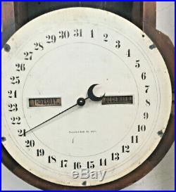 Antique 1884 Seth Thomas Office Calendar No. 6 Wall Clock