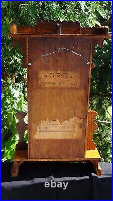 Antique 1886 Waterbury MALVERN Gingerbread Walnut Mantle Clock & ALARM VIDEO