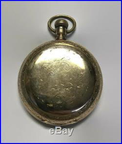 Antique 1888 Seth Thomas Size 18 Pocket Watch Buckeye Case Runs Well