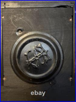 Antique 1890-1910s Seth Thomas Pink/Beige Marbled Adamantine Mantle Clock Works