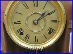 Antique 1890'S Seth Thomas Gingerbread Mantel Kitchen Wall Clock great Detail