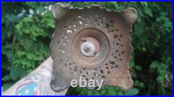 Antique 1890s 1910s Cast Iron Figural Novelty Mantle Clock SEE VIDEO Antique 1890s 1910s Cast Iron Figural Novelty Mantle Clock SEE VIDEO