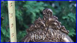 Antique 1890s 1910s Cast Iron Figural Novelty Mantle Clock SEE VIDEO Antique 1890s 1910s Cast Iron Figural Novelty Mantle Clock SEE VIDEO