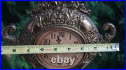 Antique 1890s 1910s Cast Iron Figural Novelty Mantle Clock SEE VIDEO Antique 1890s 1910s Cast Iron Figural Novelty Mantle Clock SEE VIDEO