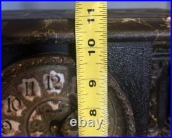 Antique 1890s Enameled Ingraham Parlor Mantle Clock VIDEO MARBLE CUTOUT DIAL Antique 1890s Enameled Ingraham Parlor Mantle Clock VIDEO MARBLE CUTOUT DIAL