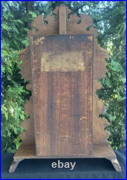Antique 1890s Ingraham Dark Walnut Gingerbread Mantle Clock RUNS GOOD VIDEO