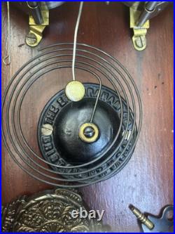 Antique 1890s Ingraham Dark Walnut Gingerbread Mantle Clock RUNS GOOD VIDEO