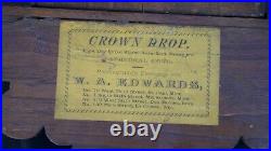 Antique 1890s Russell & Jones CROWN DROP Gingerbread Wall Clock VIDEO RARITY