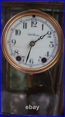 Antique 1890s Seth Thomas Crystal PALACE Regulator Mantle Clock RUNS VIDEO