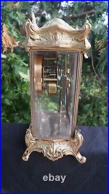 Antique 1890s Seth Thomas Crystal PALACE Regulator Mantle Clock RUNS VIDEO