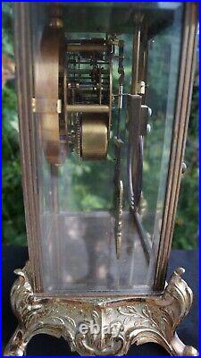 Antique 1890s Seth Thomas Crystal PALACE Regulator Mantle Clock RUNS VIDEO