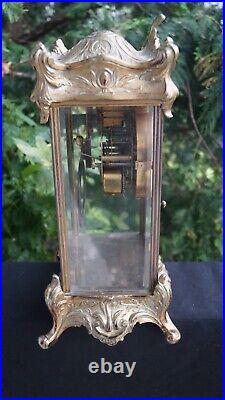 Antique 1890s Seth Thomas Crystal PALACE Regulator Mantle Clock RUNS VIDEO