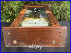 Antique 1891 Waterbury No. 3 Regulator Weight Driven Wall Clock ALL ORIGINAL