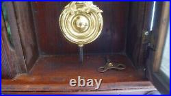 Antique 1892 Ingraham Gingerbread LIBERTY Wall Clock VIDEO RUNS